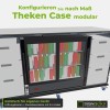 Theken-Case Kühlfach für ein eigenes Gerät: Lüftungsleisten links und rechts, Dreifach-Steckdosenleiste