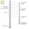 Standschild Rund 9 mit Lamellensystem