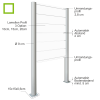 Standschild Rund 9 mit Lamellensystem