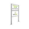 Standschild rund 9 mit Plattensystem