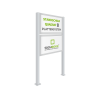 Standschild Quadrat 8 mit Plattensystem
