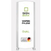 Werbepylon Oval einseitig oder zweiseitig
