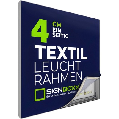 LED-Textil-Leuchtrahmen – einseitiger Leuchtkasten mit 4,0 cm Tiefe