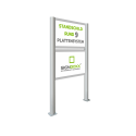 Standschild rund 9 mit Plattensystem