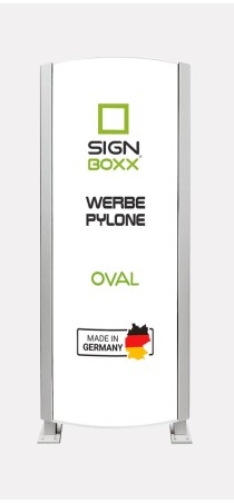 LED Werbepylon Oval – einseitig oder zweiseitig na Maß