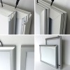 LED Leuchtrahmen flach und gewölbt im Vergleich