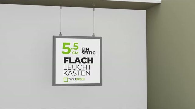 5,5 Klappkasten an zwei Seilen von der Decke abgeh&auml;ngt &ndash; Seilsystem-Montage