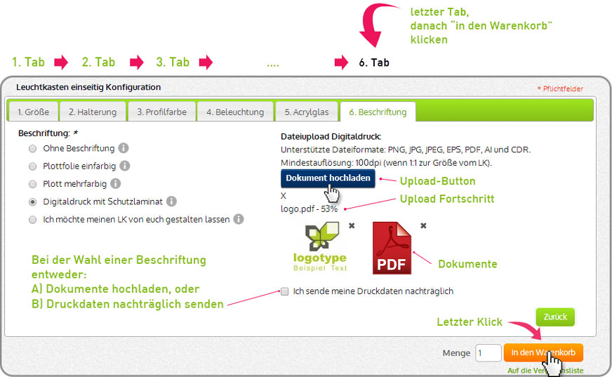 Konfigurator Anleitung Schritt 3