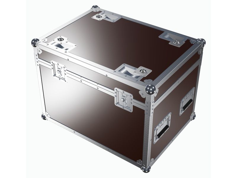 Deckel eines Flightcase mit Stapelecken und Einbauschale