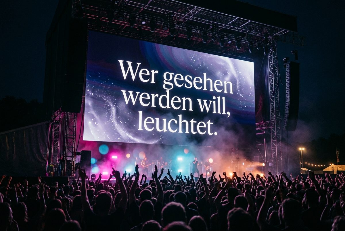 Mobile LED-Videowand auf einer Open-Air-Bühne bei einem Konzert